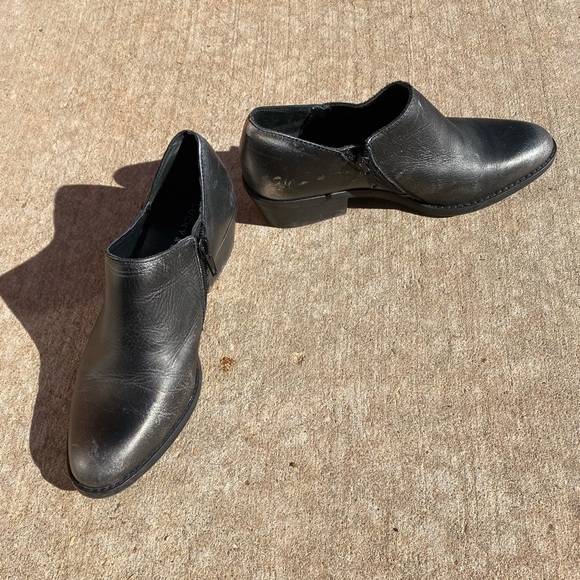 Black Silver Metallic Lucky Brand Booties - Picture 5 of 7